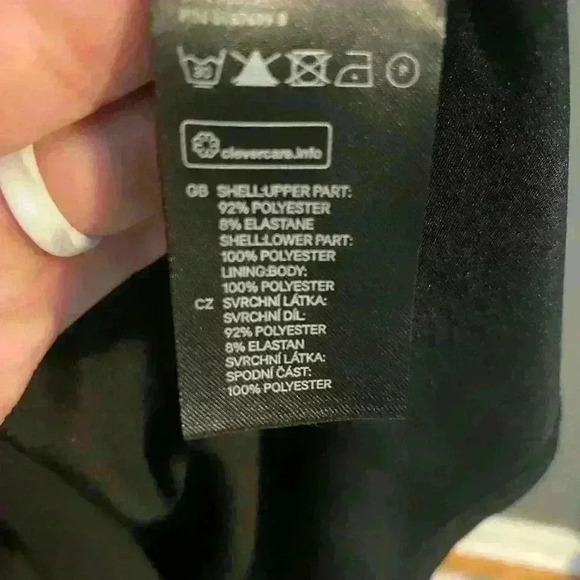 Women’s juniors Divided brand short cocktail dress 3/4 sleeve blue black size 6 - Picture 14 of 14